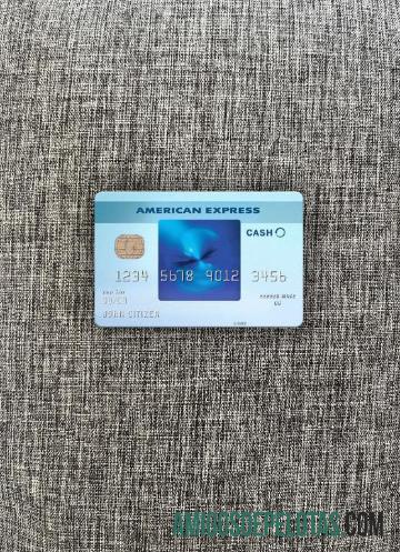 Cartão de uso diário AMEX Blue Cash do USA Commerce Bank Photolook Front amostra